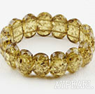 Wholesale Lemon Yellow Series Imitation Amber Elastic Bangle Bracelet