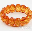 Orange Series Imitation Amber Elastic Bangle Bracelet