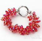 New Design Two Rows Red Drop Crystal Bracelet