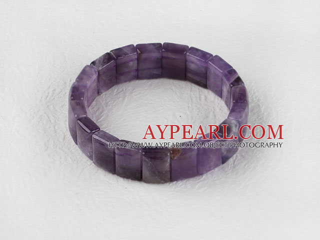 stretchy 10*16mm amethyst bangle bracelet 