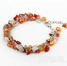 dyed pearl and natural agate bracelet with extendable chain