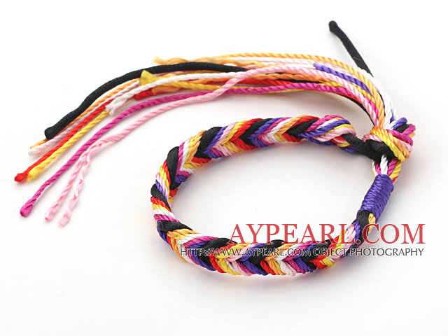 Multi Color Wish Thread Adjustable Woven Bracelet