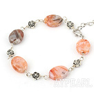 multi cloudy stone bracelet with lobster clasp