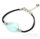 Switzerland blue crystal bracelet with extendable chain