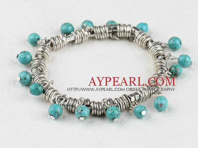 tribal jewelry lovely 6mm turquoise ball bracelet