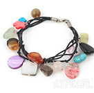multi color stone bracelet with lobster clasp