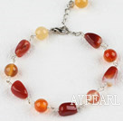 7.5 inches original color agate bracelet with extendable chain