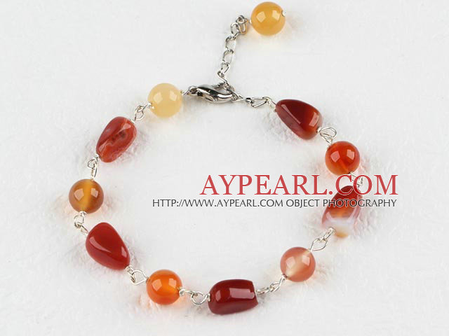 7.5 inches original color agate bracelet with extendable chain