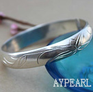 Bold Style Handmade 999 Sterling Silver Bangle Bracelet with Bamboo Pattern