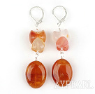 Classic Design Natural Color Agate Dangle Earrings
