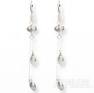 Dangle Style Manmade Gary Crystal Earrings