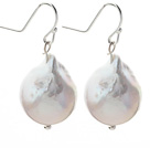Fashion Design Pear Shape Big Nuclear White Pearl Earrings