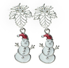Fashion Style 2014 Christmas Design Snowman Shape Studs Earrings