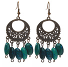 Wholesale Vintage Style Oval Shape Phoenix Stone Earrings