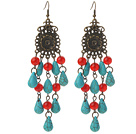 Wholesale Assorted Carnelian and Teardrop Shape Turquoise Vintage Style Earrings