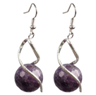 Fashion Lovely Design Faceted Amethyst Bead Dangle Earrings