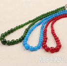 Natural Candy Color Chalcedony Graduated Beaded Necklace( The price is for 1 piece necklace )