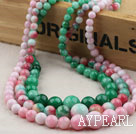Wholesale Natural Candy Color Beckite Graduated Beaded Necklace (The price is for one piece)