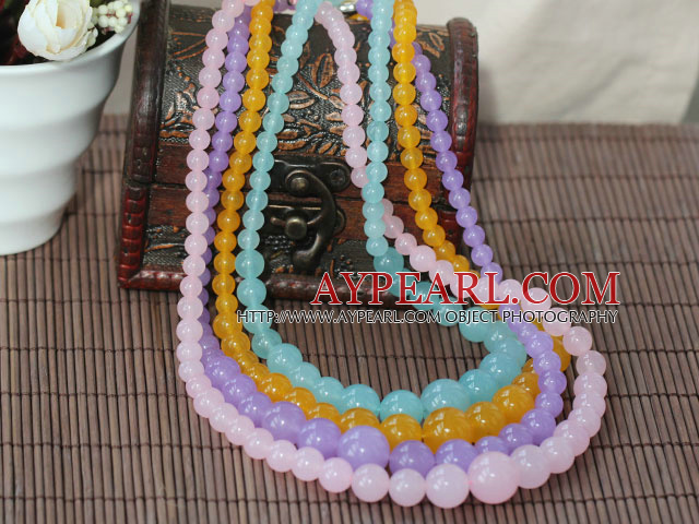Natural Candy Color Beckite Graduated Beaded Necklace (The price is for one piece necklace)