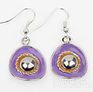Fashion Style Purple Hat Shape Charm Drop Earrings With Fish Hook