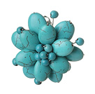 Wholesale Elegant Style Green Color Assorted Multi Color Turquoise Flower Brooch
