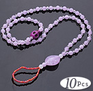 Beautiful 10 Pcs Violet Round Acrylic And Purple Skull Turquoise And White Crystal Anklet