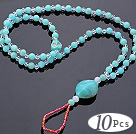 Nice 10 Pcs Double White Green Acrylic And Skull Turquoise And White Crystal Anklet