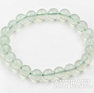 10mm A Grade Prehnite Beaded Elastic Bangle Bracelet