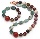 Wholesale Assorted Opal and Dragon Blood Stone and Carnelian Set ( Necklace and Matched Bracelet )