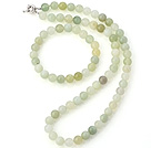 Pretty Natural 8mm Round Serpentine Jade Beaded Necklace With Matched Elastic Bracelet Jewelry Set
