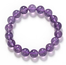 Wholesale Round Amesthyst Beaded Stretch Bangle Bracelet (6mm, 8mm or 10mm )