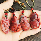 Classic Design Animal Shape Southern Carnelian Pendant Necklace with Adjustable Cord ( You can choose one from four pendants )