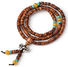 Wholesale Multi Strands Disc Shape Huanghua Pear 216 Rosary Beads Bracelet