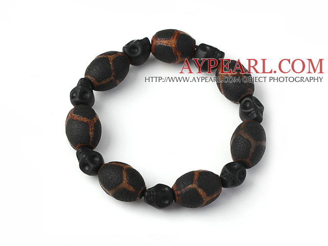 Nice Ancient Natural Tibetan Agate Rosary Beads Bracelet