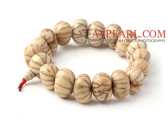 Fashion Natural Silver Threaded Grape-Fruit Rosary Beads Bracelet