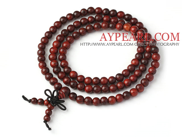 Fashion Multi-Row India Pterocarpus Santalinus Rosary Beads Bracelet