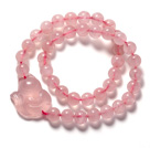 Lovely Fashion Style Double Strands Rose Quartz Bracelet With Rose Quartz Fox Accessory