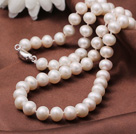 Gorgeous Fashion Grade A 8-9mm Natural White Freshwater Pearl Necklace(No Box)