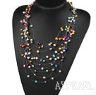 Multi Layer (12 Layer) Assorted Multi Color Multi Pearl Necklace