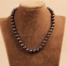 Best Mother Gift Graceful 10-11mm Natural Coffee Pearl Party Necklace