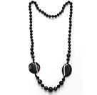 Wholesale Black Series Assorted Multi Shape Black Agate Necklace