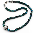Wholesale Single Strand Abacus Shape Phoenix Stone Necklace with Round Metal Ball