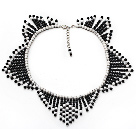 Wholesale Fashion Style Black Agate and Howlite Star Shape Necklace with Extendable Chain