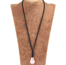 Wholesale Simple Fashion A Grade Rose Quartz Fox Pendant Necklace
