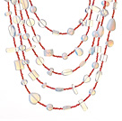 Wholesale Beautiful Fashion Multi Layer Opal and Clear Crystal Party Necklace