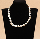 Best Mother Gift Graceful Irregular Shape Natural White Rebirth Pearl Party Necklace