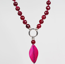 Wholesale Faceted Rose Pink Agate Pendant Necklace Choker Jewelry