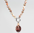 Wholesale Picture Jasper Agate Pendant Necklace