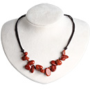 Wholesale Necklace with safflower stone with side holes