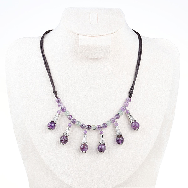 Wholesale Amethyst prehnite necklace